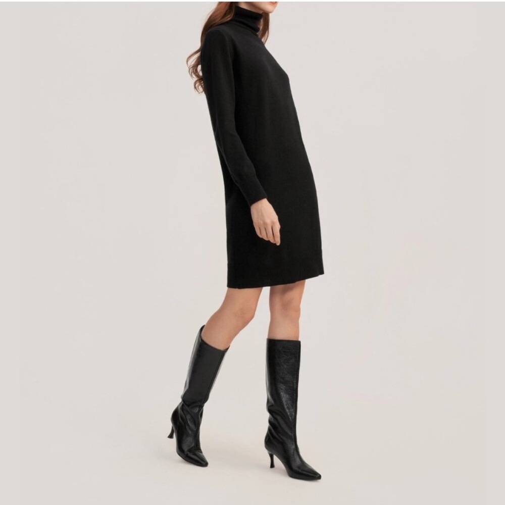 Lilysilk 100% cashmere turtleneck dress